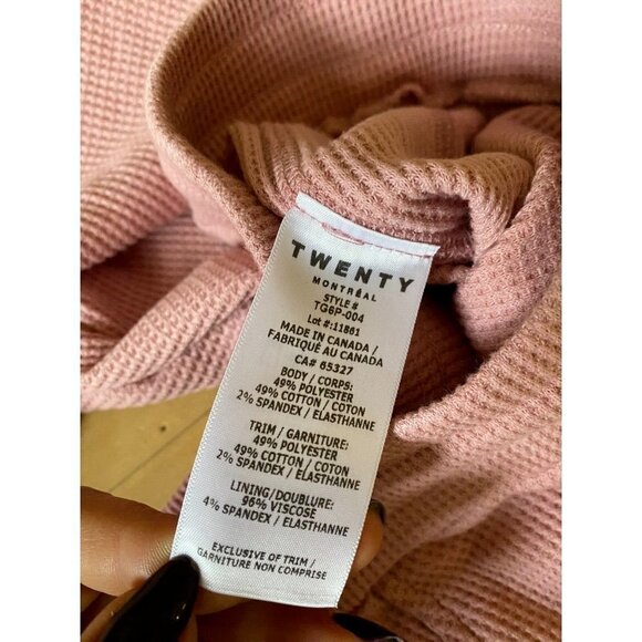 TWENTY Montreal 2 Piece Set Sz XSmall BNWOT Thermal Waffle Jogger - Picture 7 of 9